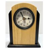 Art Deco Style Arched Wood Artistry Desk Clock