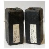 Birge Mallory Iron Antique Clock Weights Strike