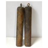 Antique Tower Cast Iron Clock Weights