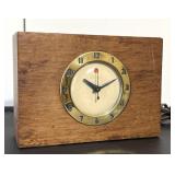 Telechron Art Deco Wood Case Alarm Clock