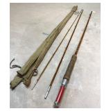 Vintage Montague Flash Bamboo Fly Rod Fishing Pole