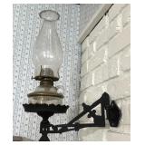 Roelofs Cast Iron Single Arm Kerosene Lamp