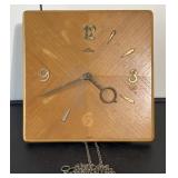 Style King Square Wood Wall Clock MCM