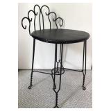 Wrought Iron Vanity Stool Vintage