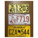 Vintage Yukon & Alaska Plates Vintage