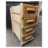Vintage Drawers In Wood Frame