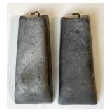 Antique Banjo Clock Weights Early Primitive Parts