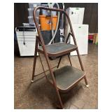 Metal Folding Step Stool Brown