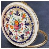 Vintage Stratton England Floral Compact Mirror