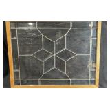 Vintage Beveled Glass Window Panel