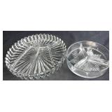 Heisey Crystolite & Indiana Glass Relish Dishes