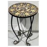 Mosaic Tile Top Plant Stand