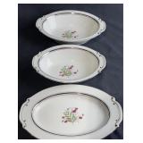 Platinum Beauty Serving Pieces Lot