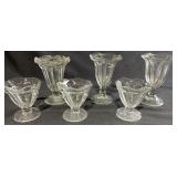 Vintage Clear Paneled Footed Parfait/ Sundae