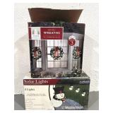 Christmas Wreaths & Solar Lights