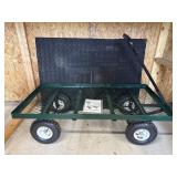 Steel Garden Utility Wagon Mesh Deck