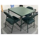 Card Table w/ Three Folding Chairs