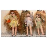 Fairy Dolls Lot of 3 13'T