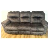 UFAC Make Life Safer 3-Seat Reclining Sofa BrnGray