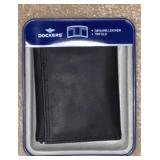 Dockers Men's Black Leather Trifold Wallet