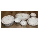 Vintage Floral Porcelain Dinnerware Set