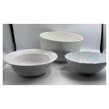 White Porcelain And Ceramic Serving Bowls