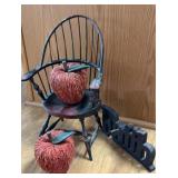 Woven Apples,  Faith Sign & Wooden Doll Chair