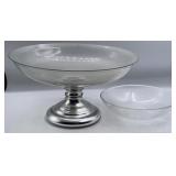 Lands End Glass Bowl w Mercury Bass Bowl