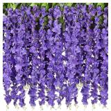 4 Pack 6ft Artificial Wisteria Vines Purple