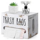 DRASTAR Wooden Trash Bag Holder