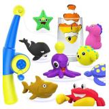 Color-Changing Bath Fishing Toy Set