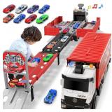 Carrier Truck Race Track w/ 8 Cars