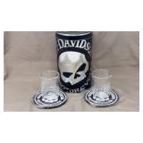 Harley Davidson Skull Shot Glass Set
