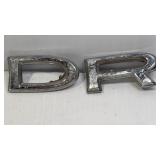 Vintage Metal Emblem Letters D&R 1.5ï¿½