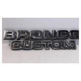 Ford Bronco Custom Emblem 47282 7ï¿½