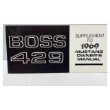 1969 Ford Boss 429 Mustang Owner's Manual