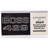 1969 Ford Boss 429 Mustang Owner's Manual