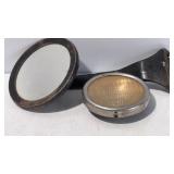 Antique Cast Iron Mirror & Headlight Lens