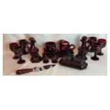 Avon Cape Cod Ruby Red Glass Tableware