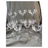 4 Fostoria Etched Grapevine & Clear Champagnes