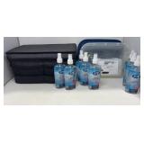 Storage Containers, Bag & Hand-Sanitizer