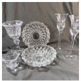 Icicles-Mikaska Tall Candlesticks, Federal Glass