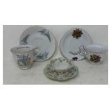 Floral Porcelain Teacup Trio