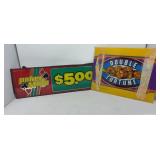 Poker Mate & Double Fortune Glass Signs 13.-20?