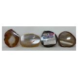 Natural Agate Slice Coaster Set of 4