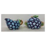 Grape Cluster 3-3.5ï¿½ Creamer & Sugar Set
