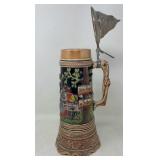 Vintage Ceramic German Beer Stein Music Box 1940"s