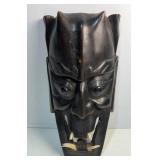 Carved Wood Demon Mask w/Tusks
