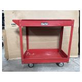 Clarke Rolling Shop Cart Red Metal