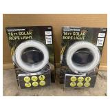 New Luminar Solar Rope Lights 16 Ft Lot of 2